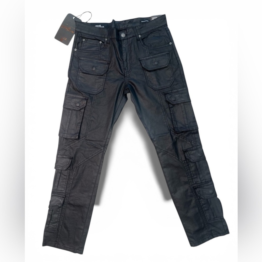 Sz Various black dem shine jeans with pockets